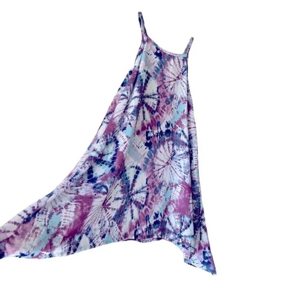 Miken Swim | Purple Blue Tie Dye Swim Coverup, Small - Picture 3 of 7